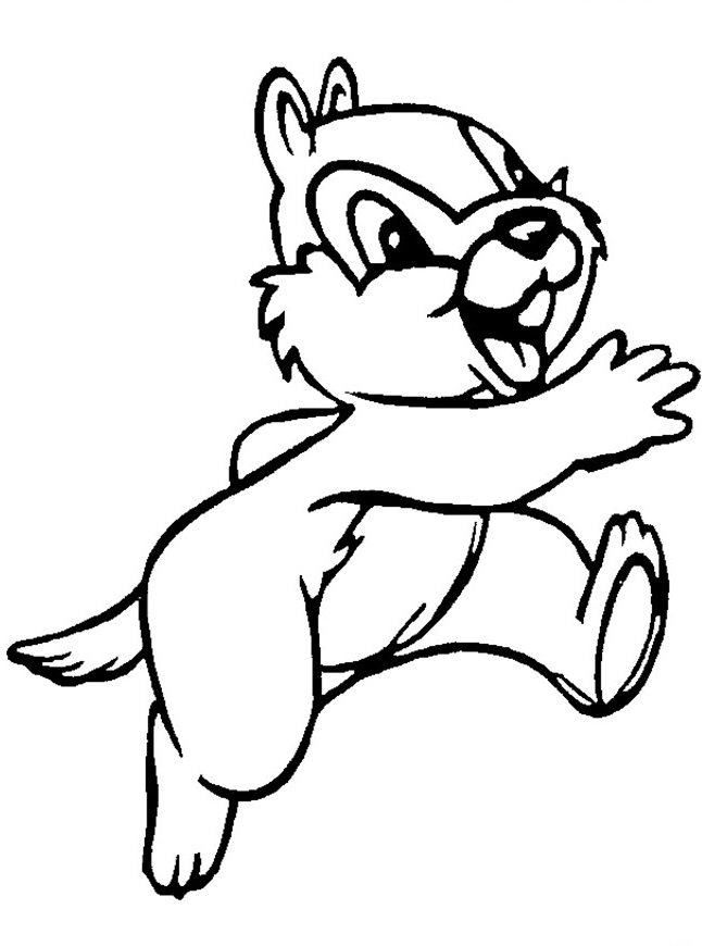 Plansa de colorat cu Chip si Dale 29 22
